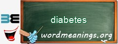 WordMeaning blackboard for diabetes